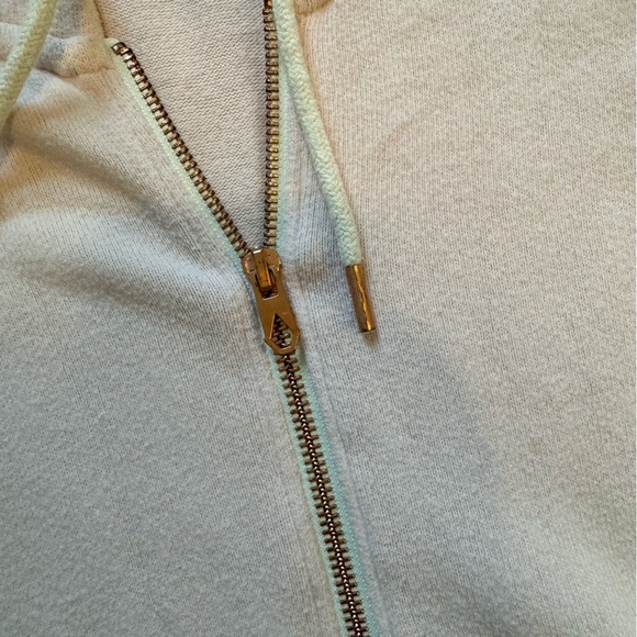 Volcom Womens Hooded Drawcord Long Sleeve Pockets Full Zip Jacket Cream Small - Picture 4 of 7